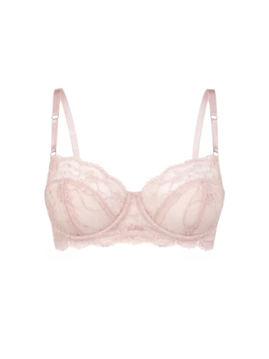 Biustonosz Greta w kolorze pudrowym z subtelną koronką i kobiecym fasonem